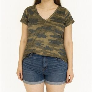 Lucky Brand Camo V-Neck T-Shirt